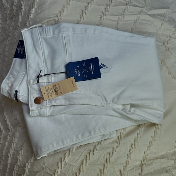 NWT American Eagle DENIM NO. 9514 Jegging Sparkle White Low Rise Jeans US 8 Reg - Picture 2 of 3